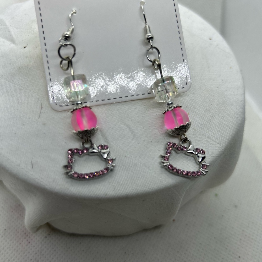 Hello Kitty rhinestone earrings